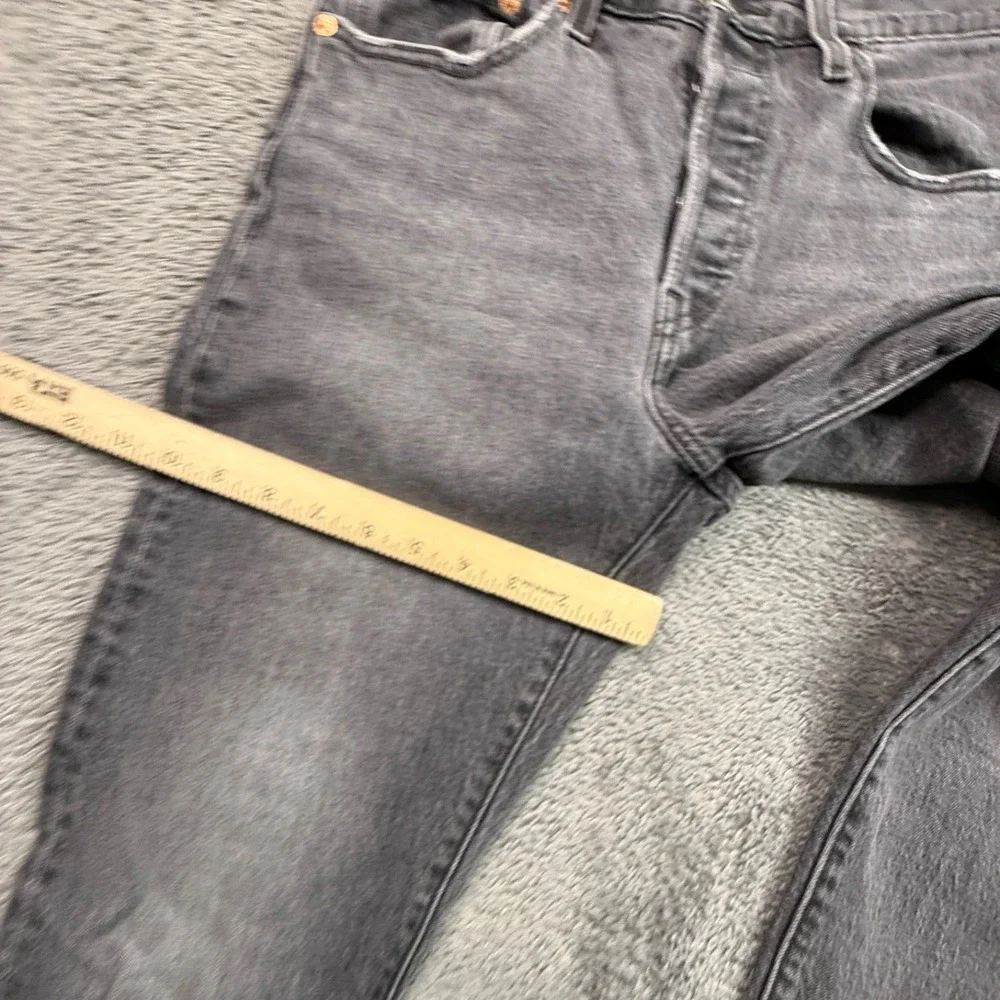 Levi's Premium 501 S Big E Button Fly Jeans Gray Stretch Denim Womens 29x30
